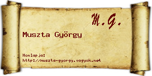 Muszta György névjegykártya
